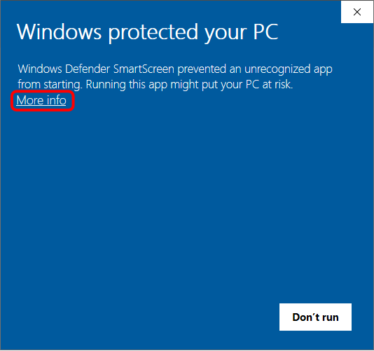 Windows Defender More Info